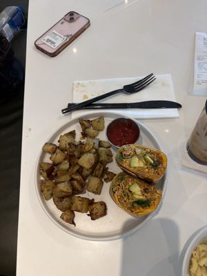 Breakfast burrito   at Love Life Cafe in Miami