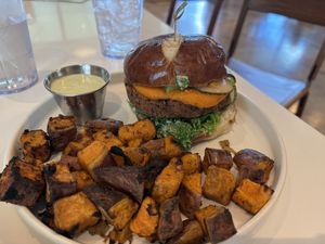 Veggie burger   at Love Life Cafe in Miami