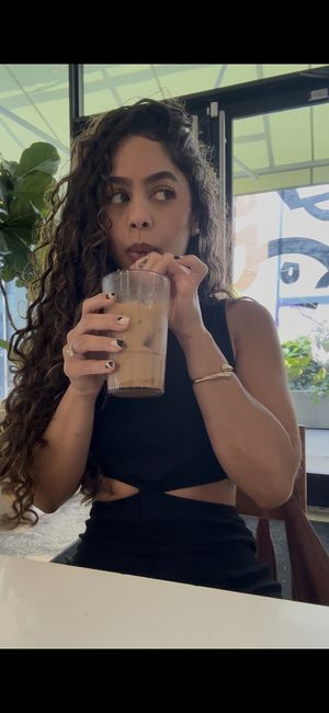 Caramel latte with oat milk  at Love Life Cafe in Miami