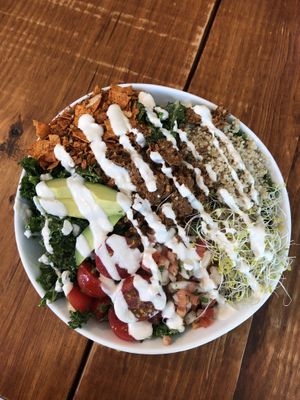 Taco salad at Love Life Cafe in Miami