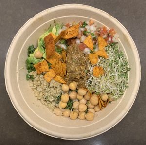 Taco salad at Love Life Cafe in Miami