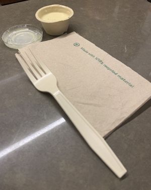 Eco conscious utensils at Love Life Cafe in Miami