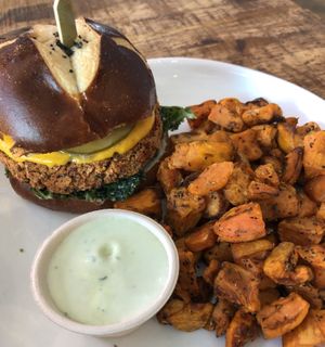 “Best veggie burger in America”  at Love Life Cafe in Miami