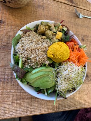 Good karma salad yummy!! at Love Life Cafe in Miami