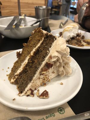 Carrot cake was alright. But if you are used to desserts in the USA, then you’d probably like it. It was waaaay to sweet for my taste. But that is just a personal preference. at Love Life Cafe in Miami