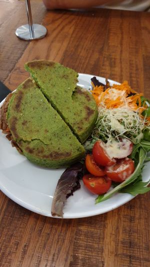 Arepa at Love Life Cafe in Miami