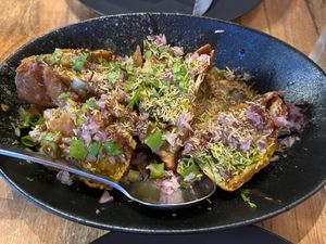 Samosa chaat at Eden Garden Indian Cuisine in South Brisbane