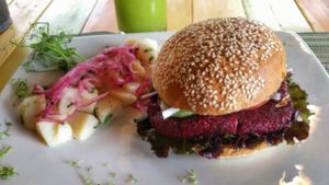 burger at Clorofila in Playa Del Carmen