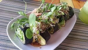 sushi (no rice!!) at Clorofila in Playa Del Carmen