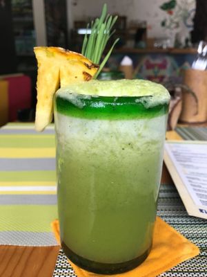 Pineapple, Lime, Mint Agua Fresca at Clorofila in Playa Del Carmen
