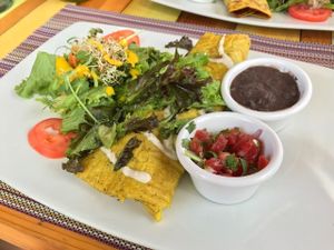 Vegan Omelette at Clorofila in Playa Del Carmen