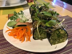 Sushi rolls at Clorofila in Playa Del Carmen
