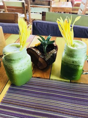 Juices at Clorofila in Playa Del Carmen