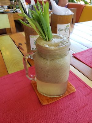 Basil pineapple lemonade at Clorofila in Playa Del Carmen