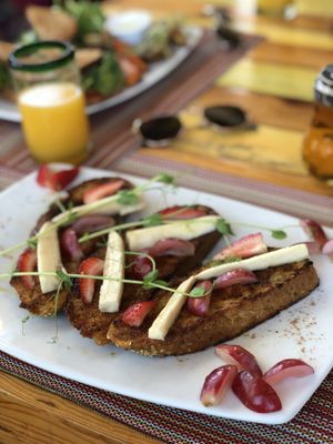 Yummy French toast at Clorofila in Playa Del Carmen