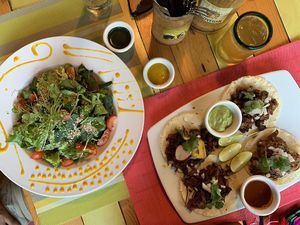 Our food at Clorofila in Playa Del Carmen