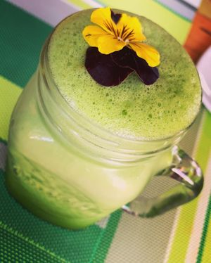 Green juice at Clorofila in Playa Del Carmen