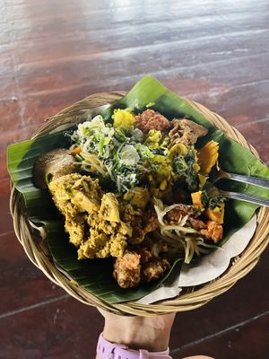 Delicious buffet bowl  at Bamboo Spirit in Ubud