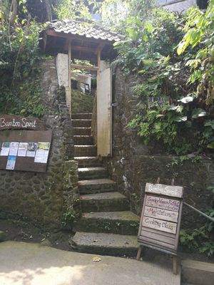 The front steps at Bamboo Spirit in Ubud