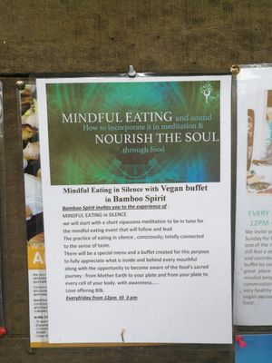 Mindfull eating. at Bamboo Spirit in Ubud