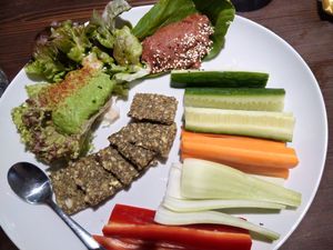 Raw tapas plate - wonderful at Slow Foodiez in Budapest