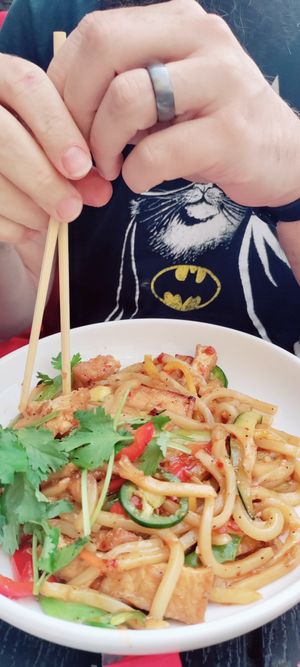 Spicy udon with tofu at CO Sushi in Myrtle Beach