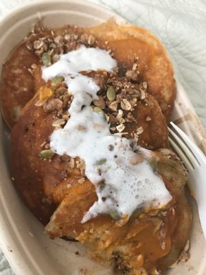 The best pancakes in the world. I love their pumpkin pancakes!  at Whole Heart Provisions in Allston