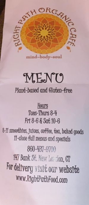   at Right Path Organic Cafe in New London