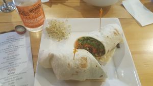 Monk Bowl as a wrap at Right Path Organic Cafe in New London