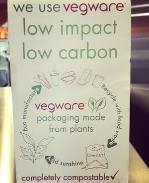 Eco friendly 👍🏻 at Right Path Organic Cafe in New London