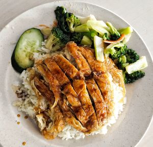 Chicken rice, taste ok at New Joy Deli in Johor Bahru