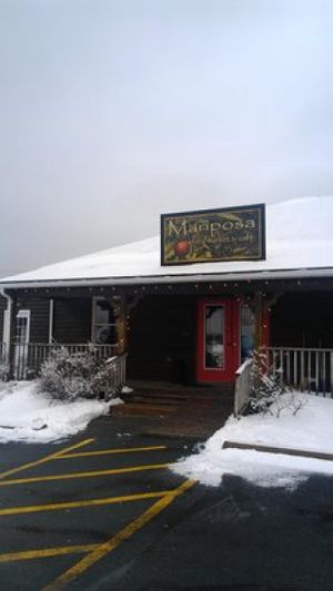 Outside at Mariposa Natural Market and Cafe in Upper Tantallon