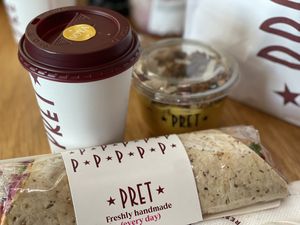 On point brunch to go   at LHR - Pret A Manger - T4 & 5 in West London