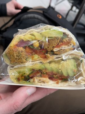 Falafel avocado wrap  at LHR - Pret A Manger - T4 & 5 in West London