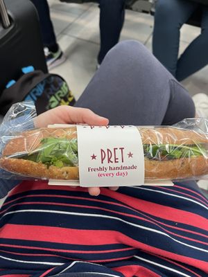 Avo olive tomato sandwich   at LHR - Pret A Manger - T4 & 5 in West London
