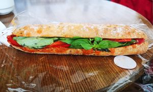 Romanesco Style Red Pepper Baguette at LHR - Pret A Manger - T4 & 5 in West London