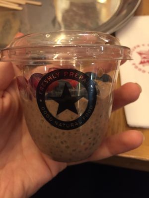 chocolate chia coconut pudding  at LHR - Pret A Manger - T4 & 5 in West London