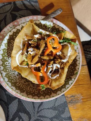 Fajita basket at Lands in Love - Vegan Hotel & Resort in Alajuela