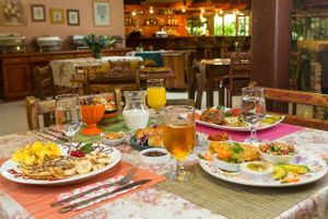 Breakfast dishes at Lands in Love - Vegan Hotel & Resort in Alajuela