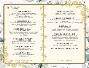 Main Dishes Menu at Lands in Love - Vegan Hotel & Resort in Alajuela