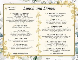 Lunch and Dinner Menu at Lands in Love - Vegan Hotel & Resort in Alajuela