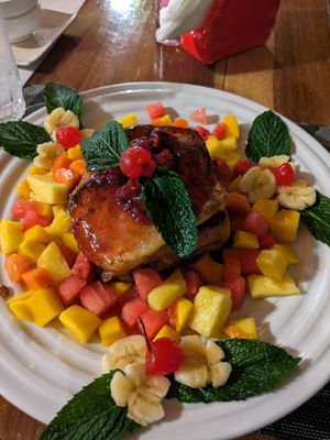 French toast. at Lands in Love - Vegan Hotel & Resort in Alajuela