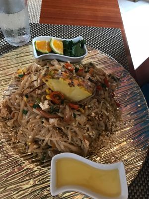 Pad Thai with tofu at Lands in Love - Vegan Hotel & Resort in Alajuela