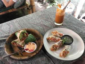 Jack fruit wrap and the paper rice rolls at Pituq - Ikan Duyung in 