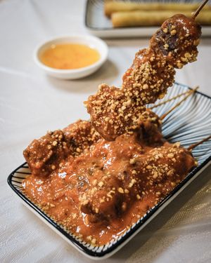 沙嗲串燒 at Cheng Si Jie Thai Private Kitchen 鄭​師姐泰式素食私房菜 in Kowloon