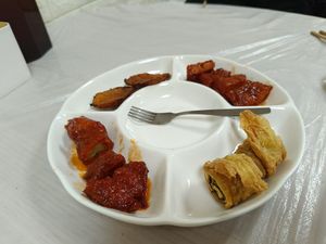 Kind of like char sui i think ita called, some mock meats at Cheng Si Jie Thai Private Kitchen 鄭​師姐泰式素食私房菜 in Kowloon