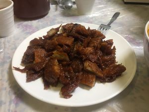 Vegetarian BBQ pork at Cheng Si Jie Thai Private Kitchen 鄭​師姐泰式素食私房菜 in Kowloon