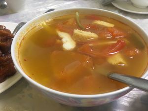 Tom Yam Soup at Cheng Si Jie Thai Private Kitchen 鄭​師姐泰式素食私房菜 in Kowloon