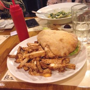 pizza burger at All Inclusive Pub in Bratislava