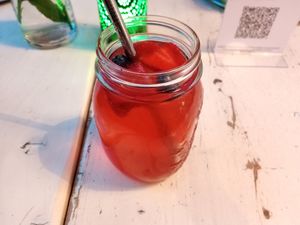 Cold drink at Veggiezz - Am Salzgriess in Vienna